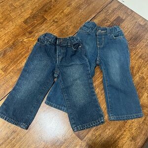 The Children’s Place Toddler Bootcut Jeans. Size 18-24 month. 2 pairs.